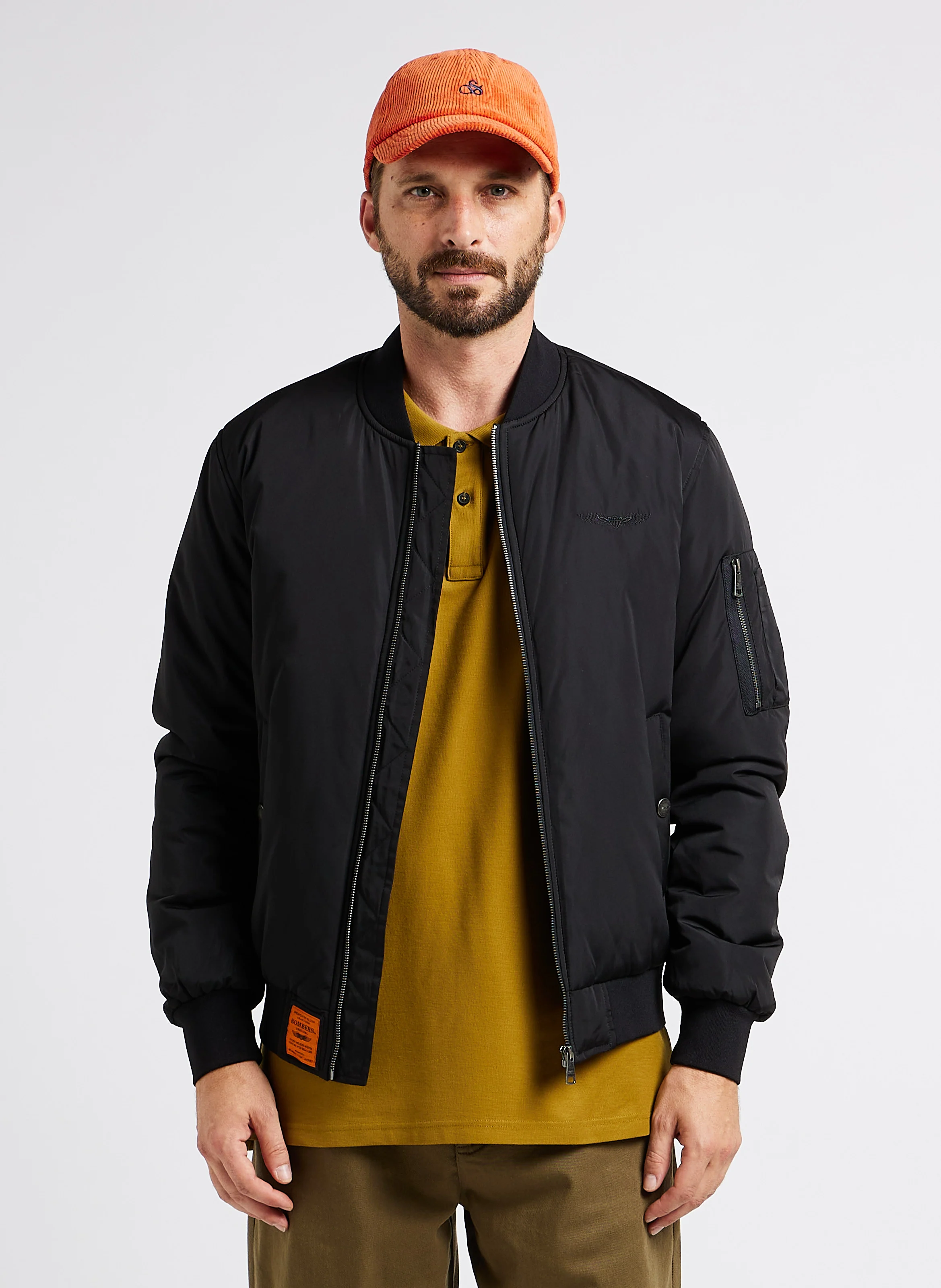 MAX - Veste bomber à col rond| Noir