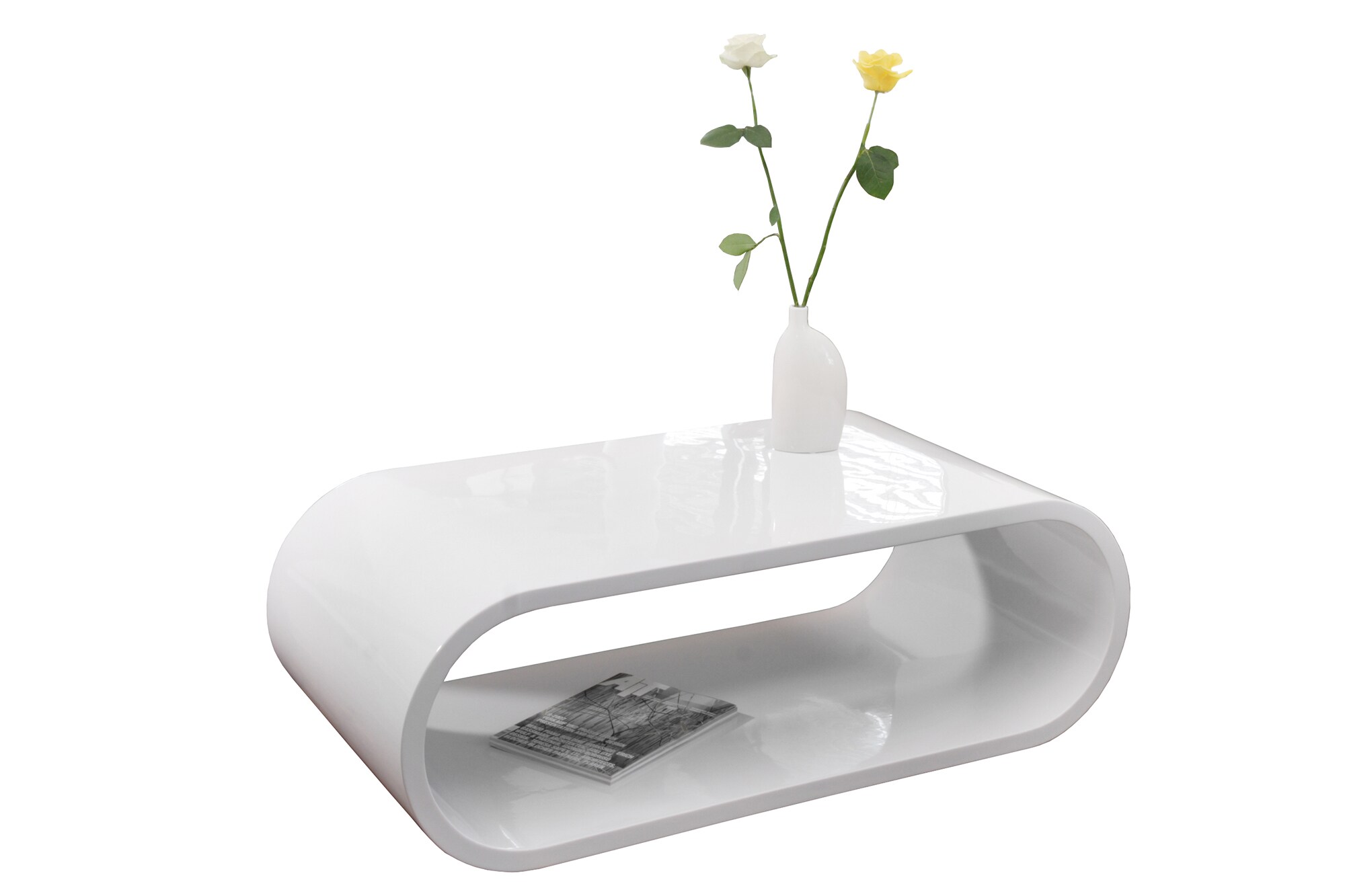 Couchtisch 120x60 hochglanz Beistelltisch Sofatisch Wohnzimmertisch Tisch weiß