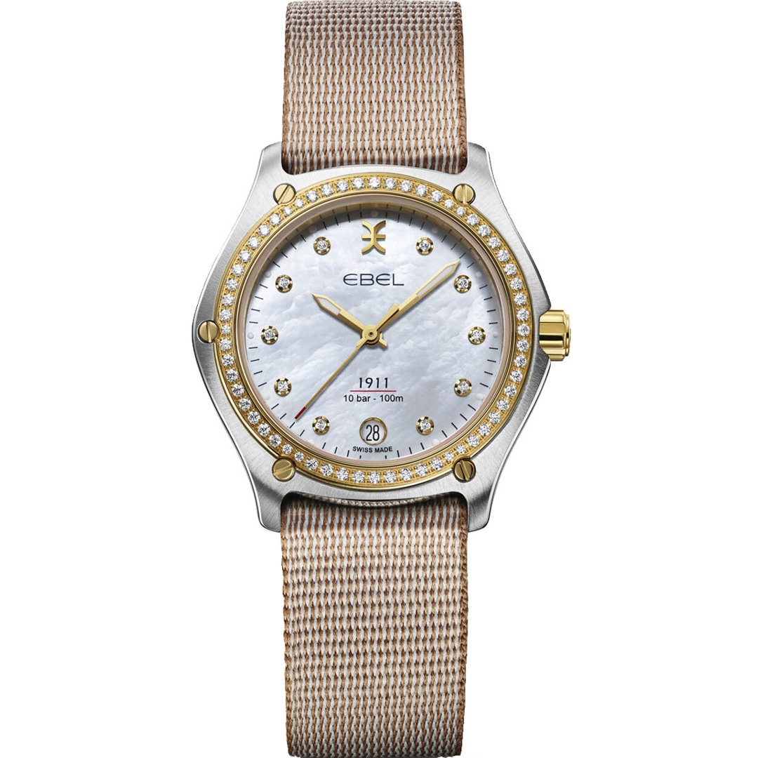 Ebel 1911 Grande Lady Diamonds Bicolor / Perlmutt