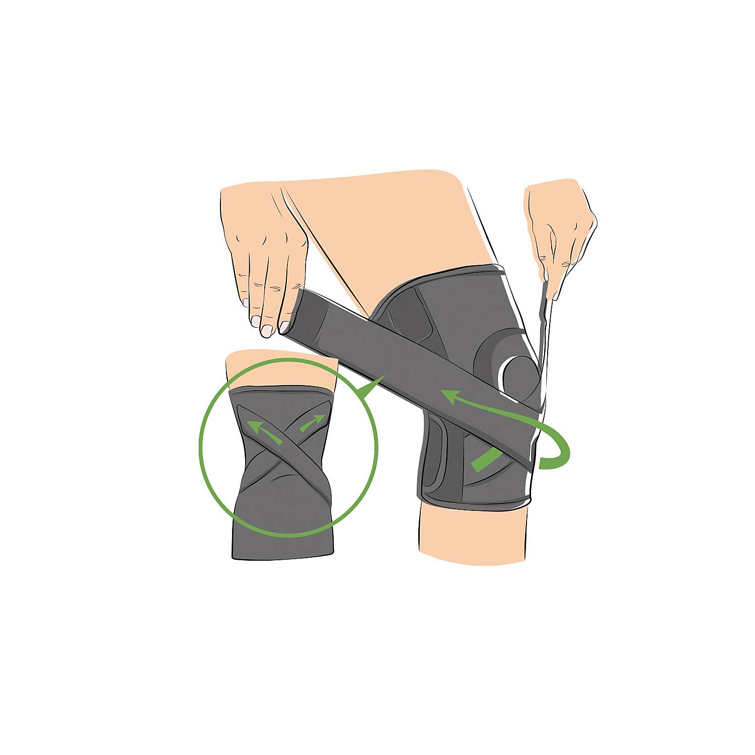 Kniebandage mit Stützband
