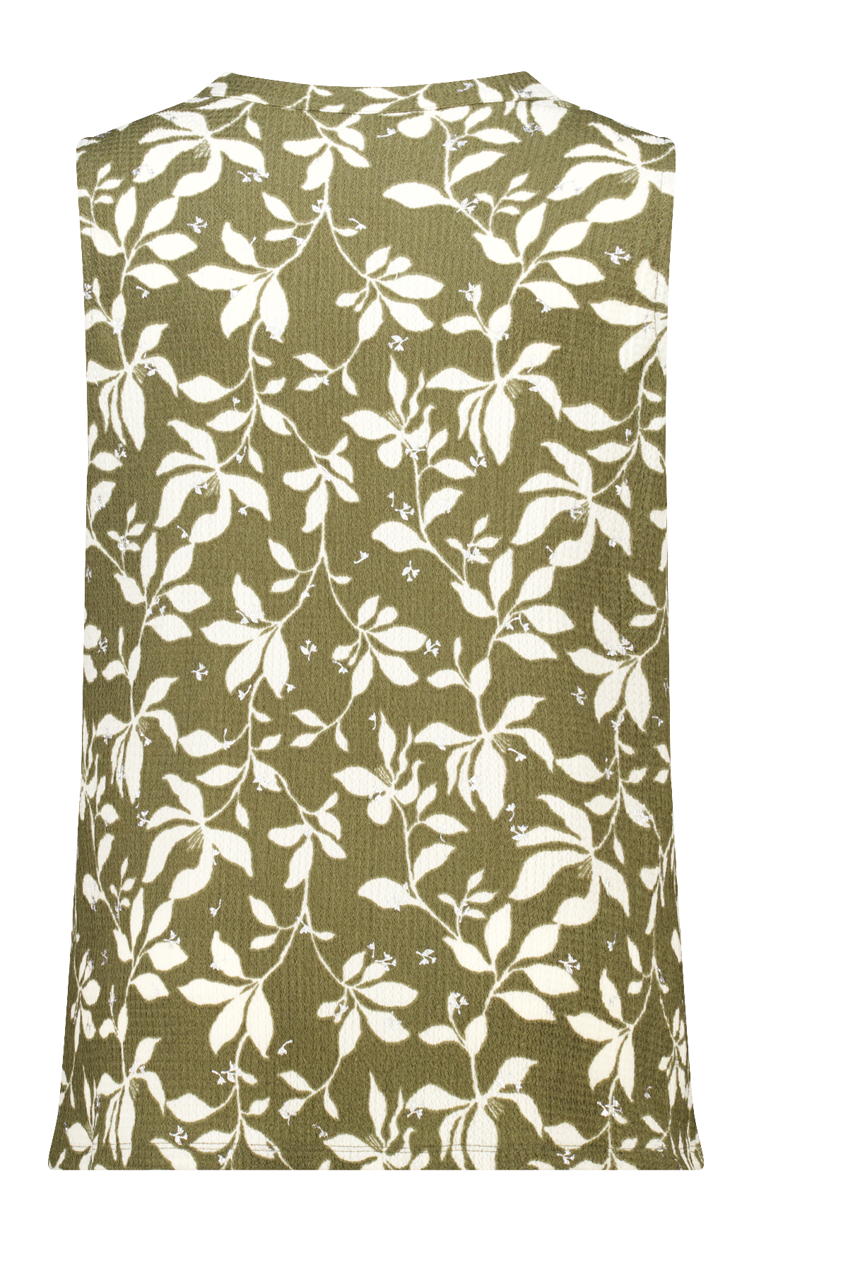 Mouwloze top met print Multi Khaki