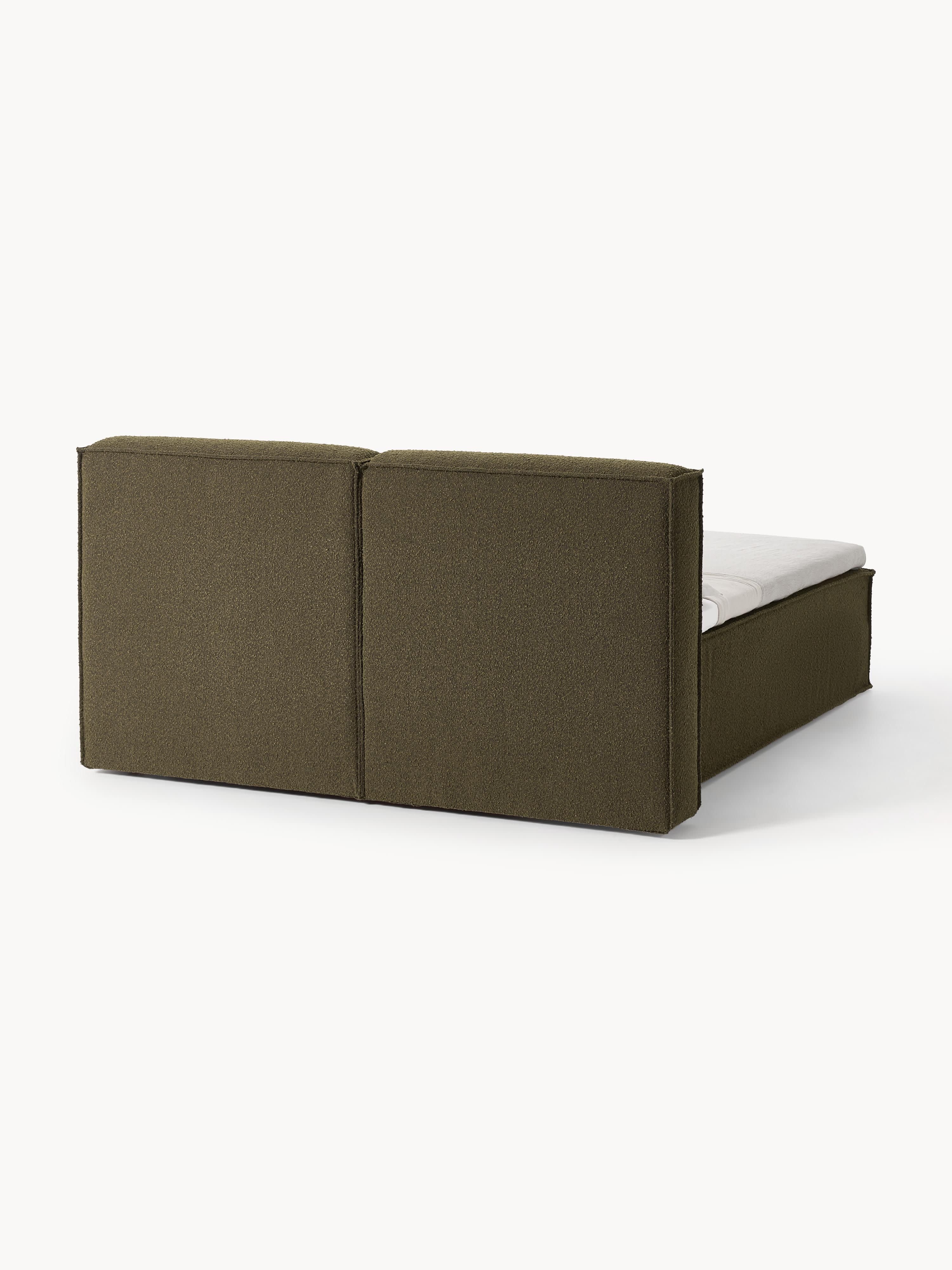 Bouclé boxspring bed Lennon