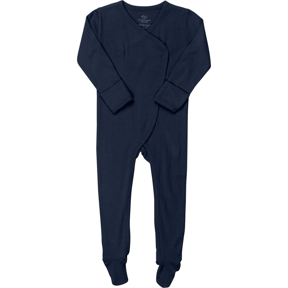 Køb COPENHAGEN COLORS Navy Rib Jersey Full Body Crossover