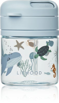 LIEWOOD Pavia Tritan Sugerørkopp 280 ml, Sea Creature/Sandy