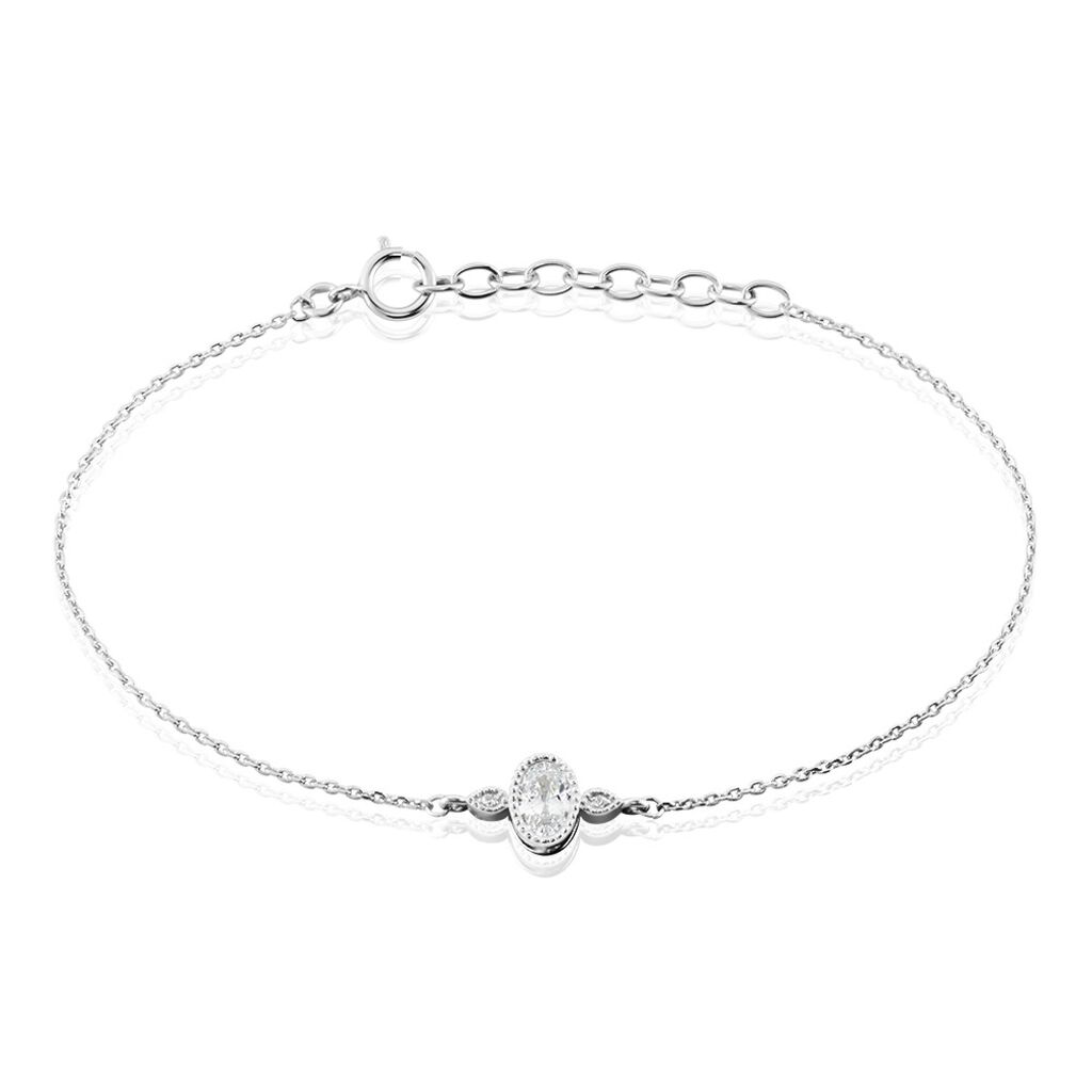 Bracelet Argent Blanc Afonso Oxyde De Zirconium