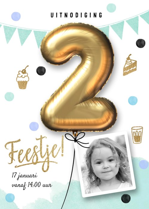 Luckz | Uitnodiging | Kinderfeestje | 2 jaar