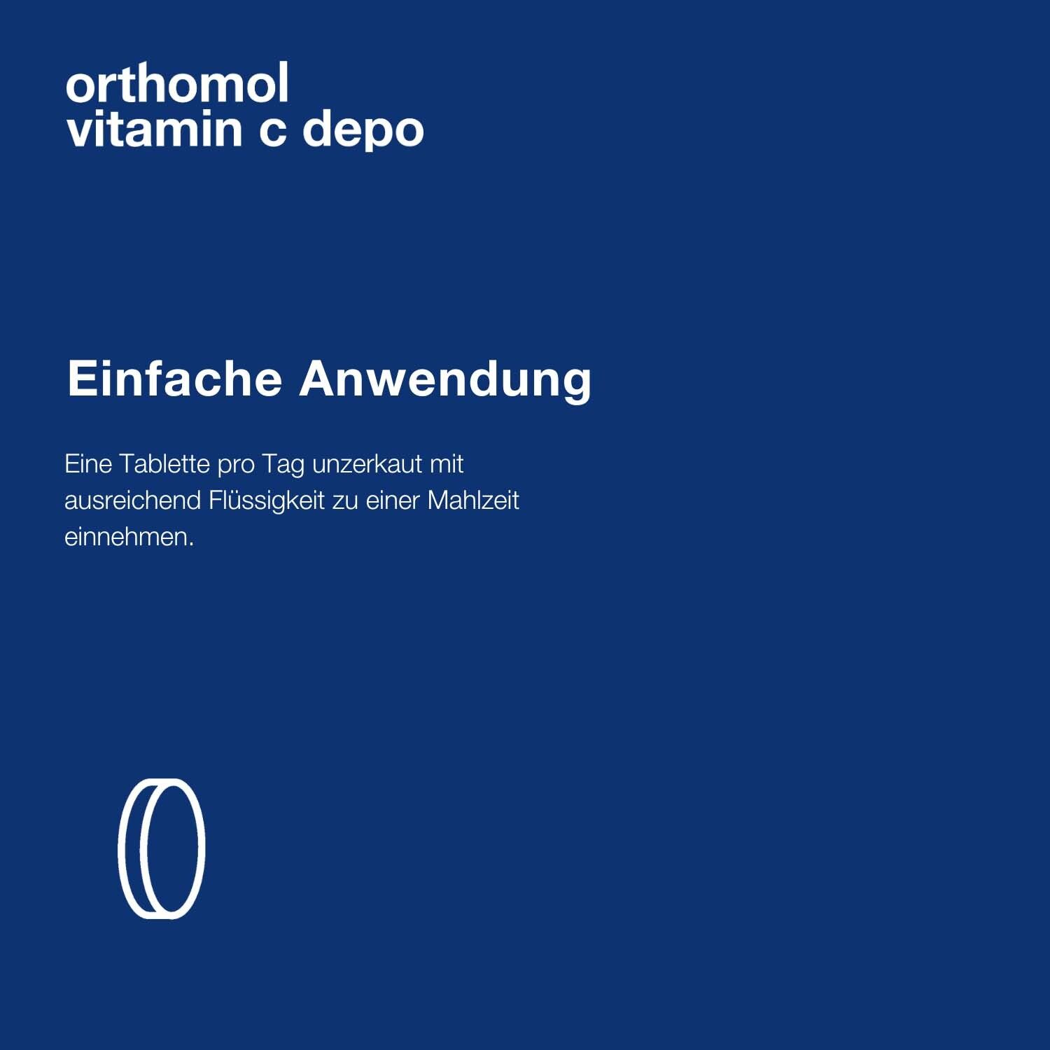 Orthomol Vitamin C depo - Nahrungsergänzungsmittel mit Depot-Wirkung für eine normale Funktion des Immunsystems - Tabletten