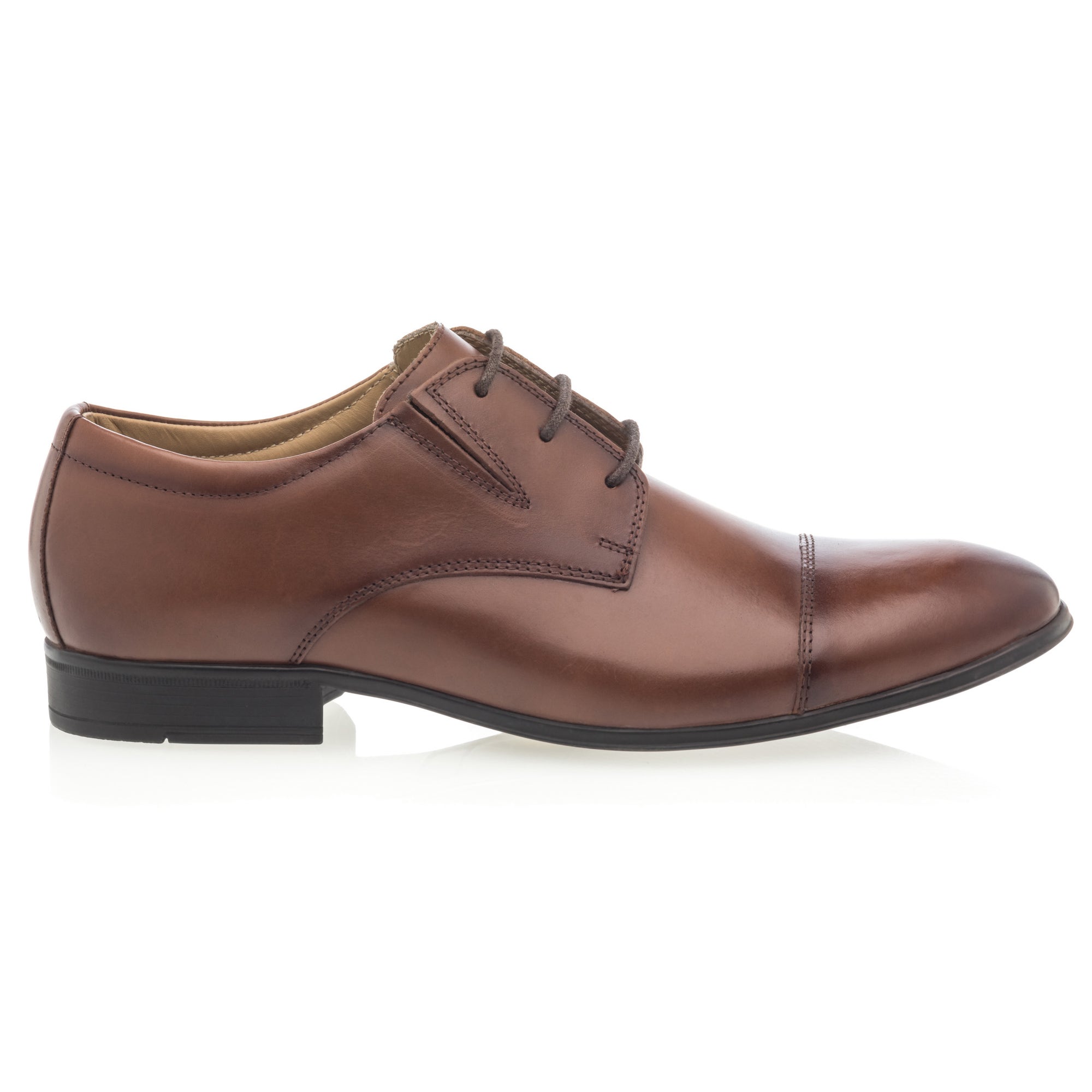 Derbies Homme en cuir cognac