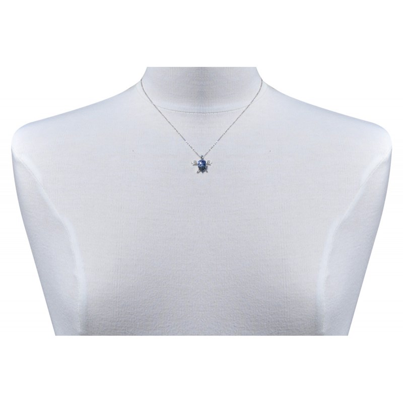 Collier Argent Tortue de Nacre Abalone