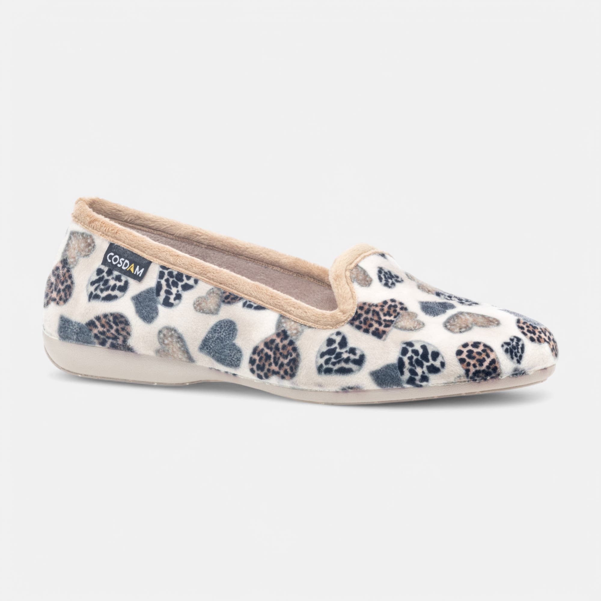 Pantoufles pieds sensibles Femme beige
