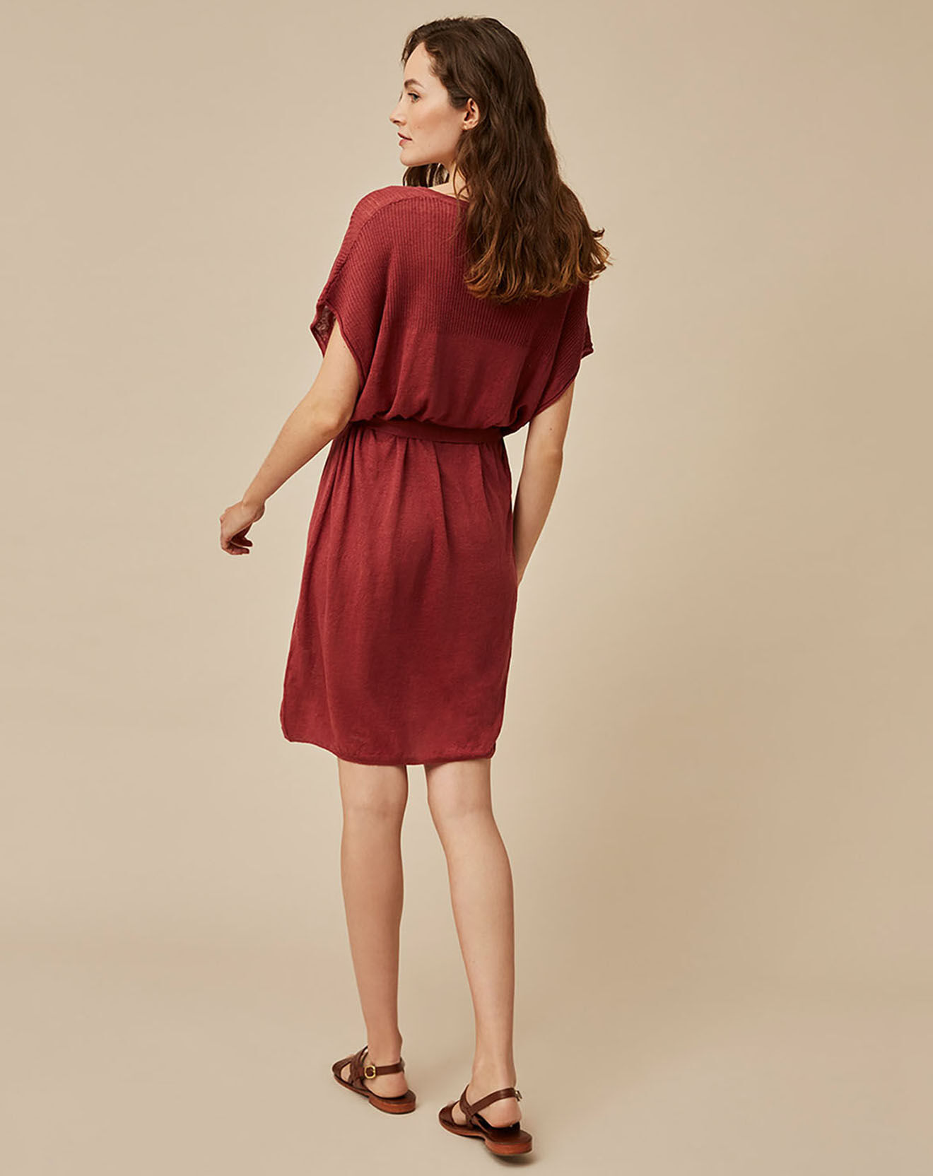 Harris Wilson Robe 100% Lin Therese terracotta