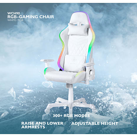 Deltaco RGB gamerstol GAM-080 - hvid
