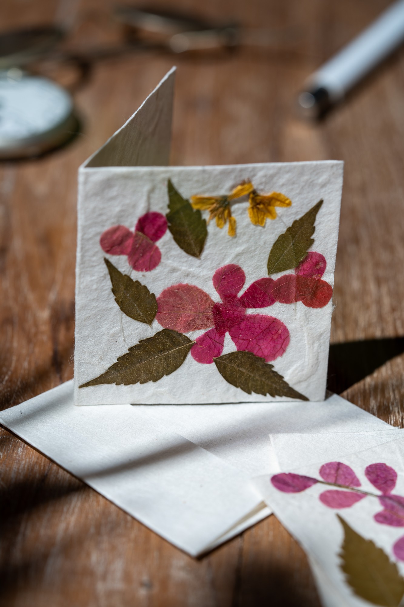 Grußkarte 'Blumen', mit Umschlag, B 7 cm, H 7 cm günstig bestellen