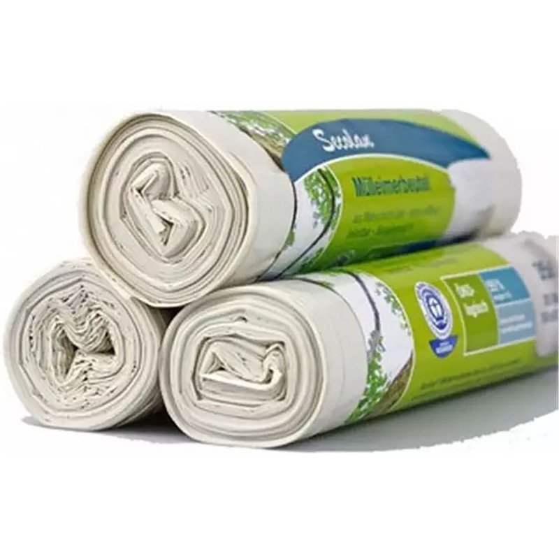 Sac poubelle sans fermeture, blanc