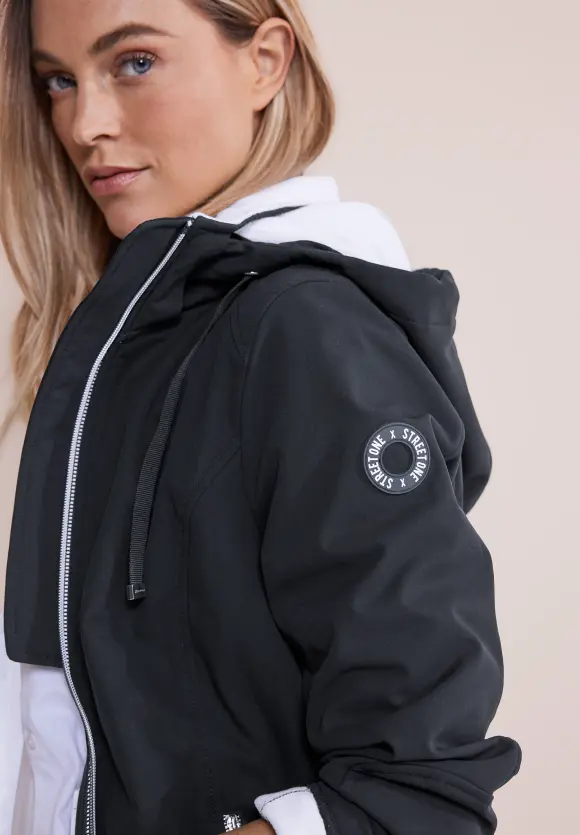 Hoodie Softshelljacke - gravity blue
