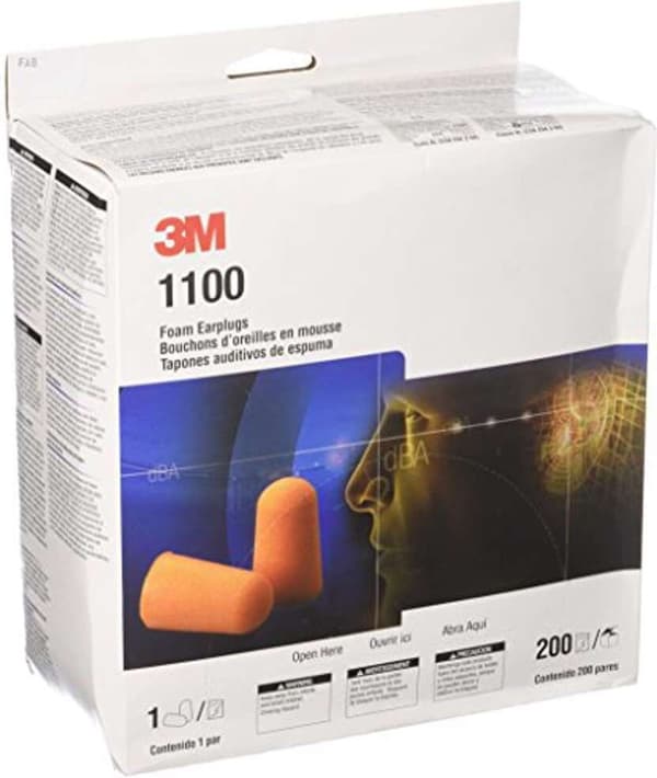 3M 1100 Engangsøreplugg Oransje 200 stykker