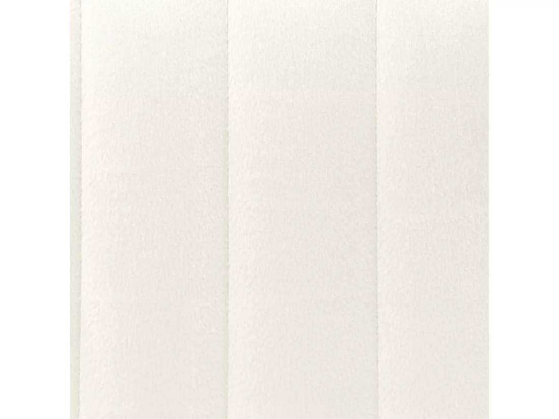 Bout de lit en velours blanc crème DAYTON