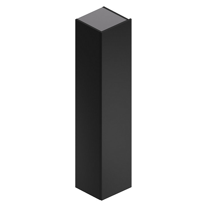 Colonne de salle de bains à suspendre Alba en mélaminé noir mat L. 35 x l. 32 x H. 160 cm