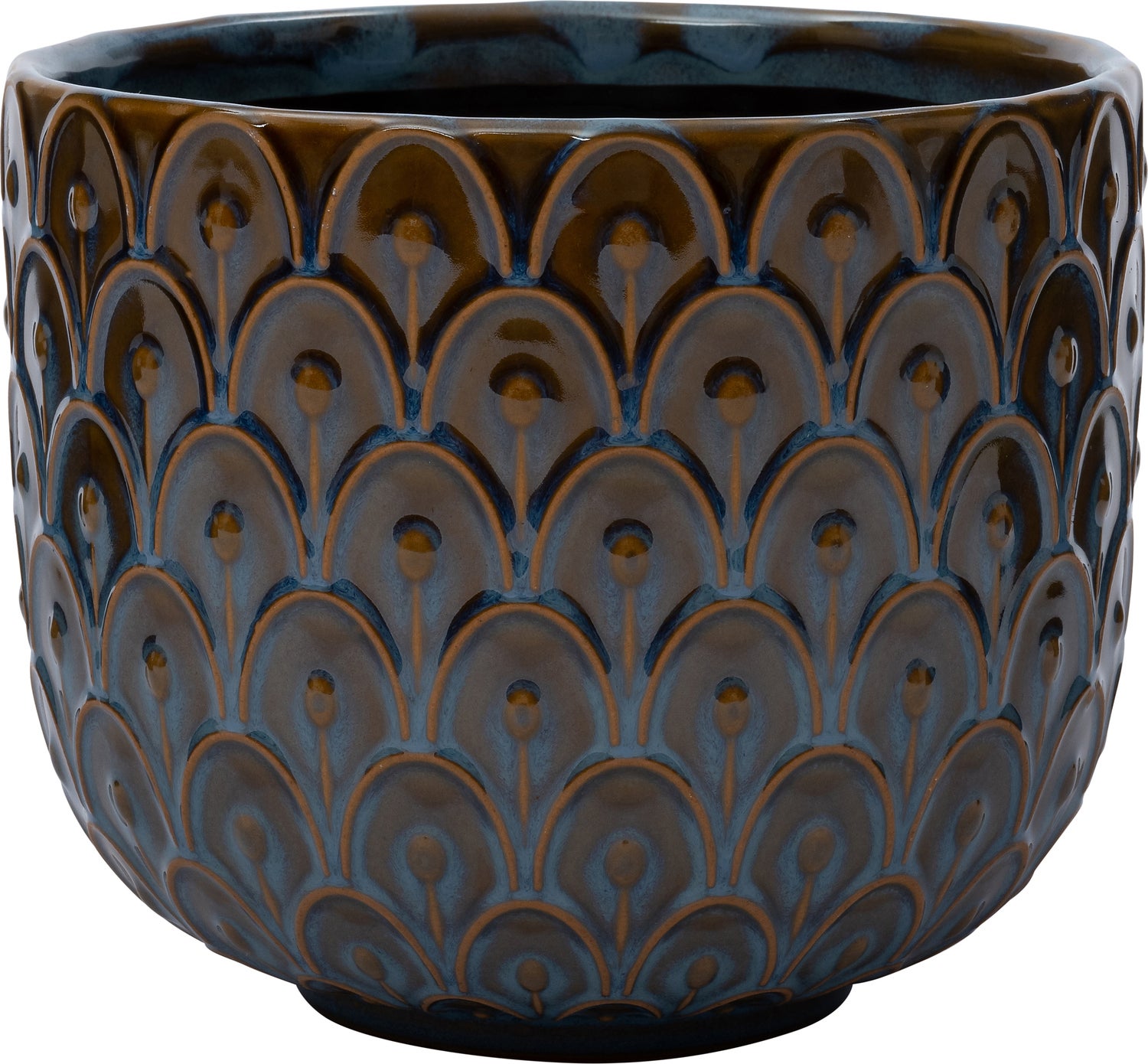Intratuin bloempot Sana blauw D 16 H 14 cm