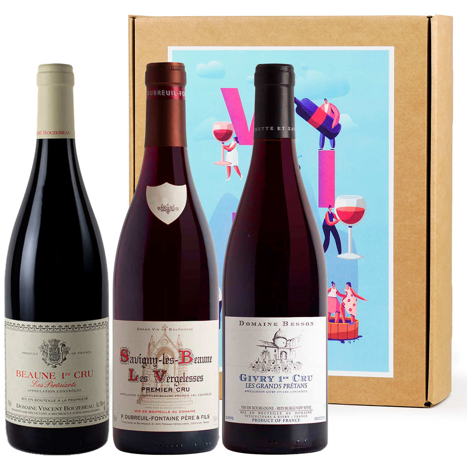 Coffret 3 Premiers Crus Bourguignons