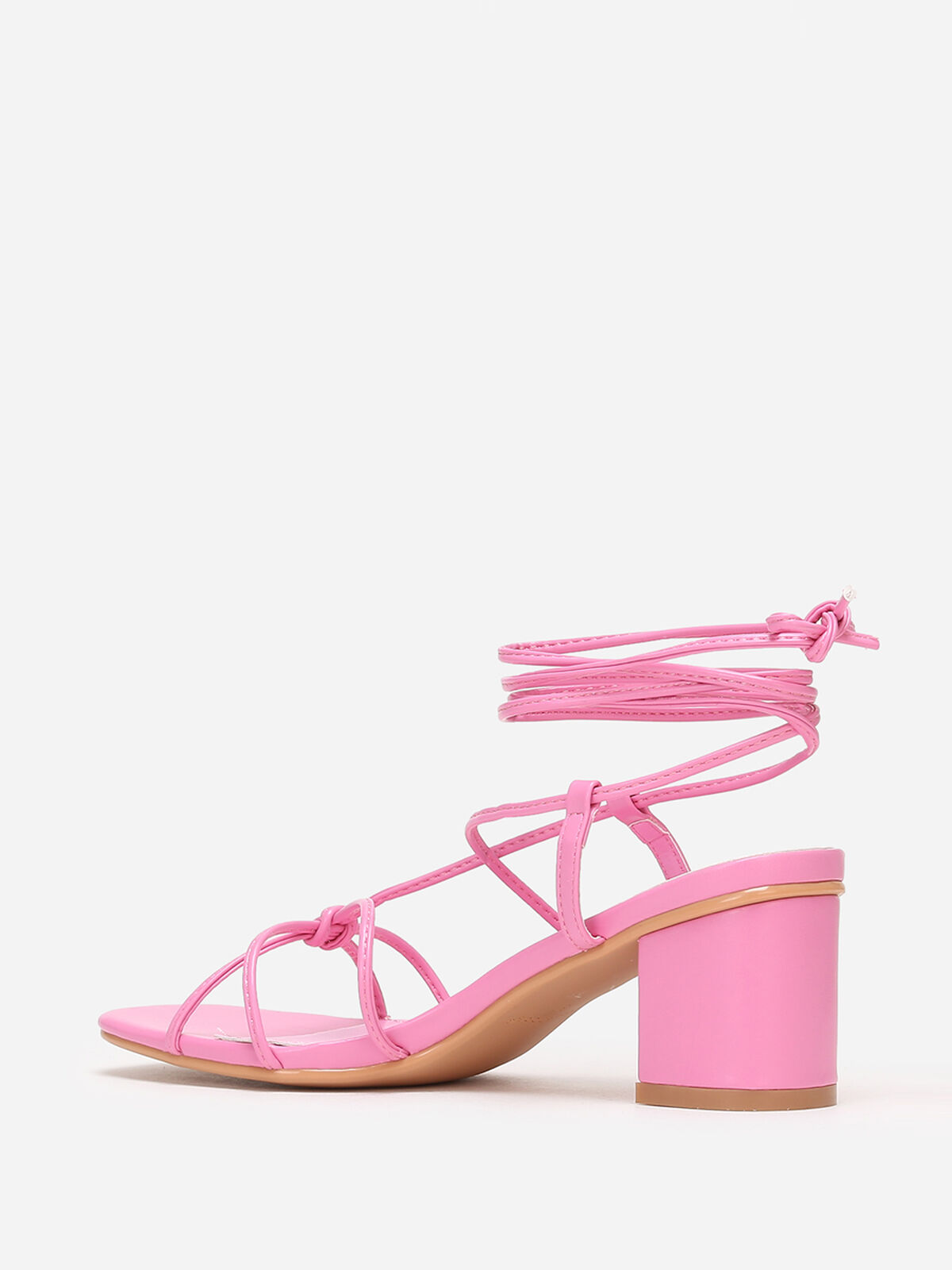 Sandales à brides entrelacées- Fuchsia