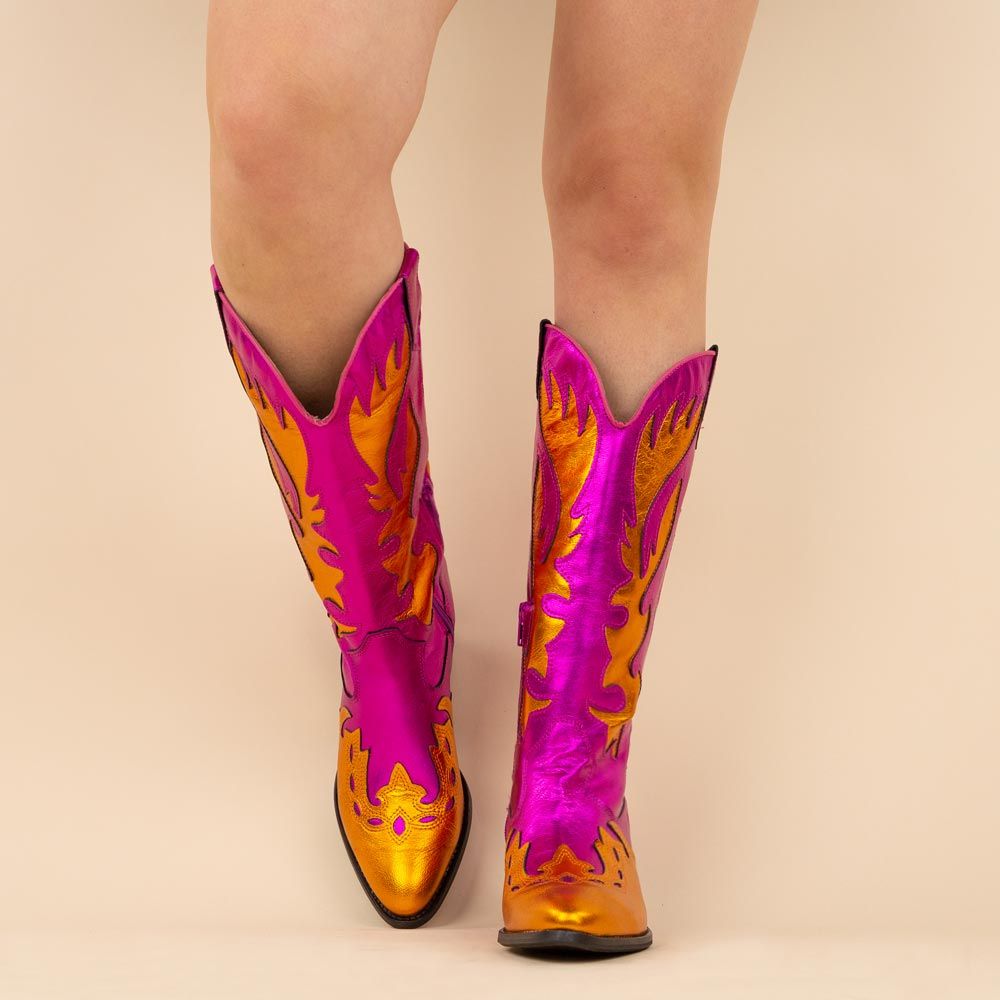 DWRS cowboyboots 28520 Regina roze - oranje