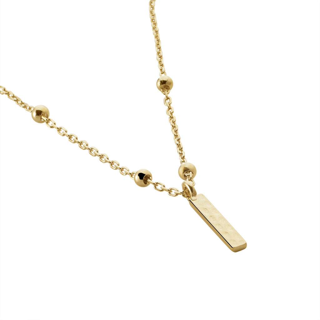 Collier Plaqué Or Jaune Lettra