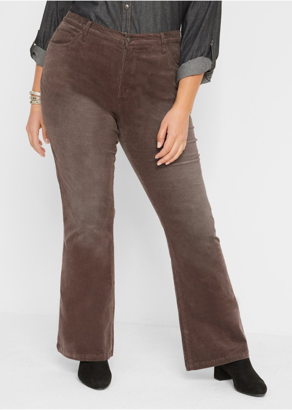 Pantalon extensible velours côtelé, FLARED