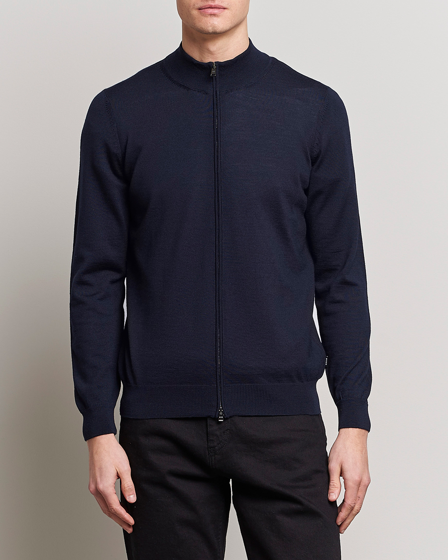 Balonso Full-Zip Sweater Dark Blue