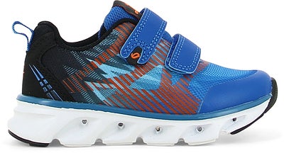 Leaf Skalka Blinkende Sneakers, Blå/Oransje