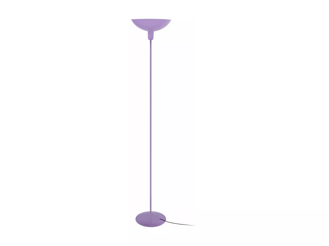 Lampadaire métal mauve 165 cm.