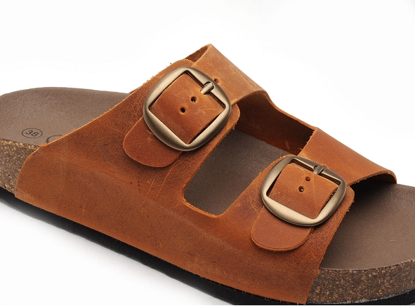 Plakton mules et sabots plats femme cp beta mic 340010 marron