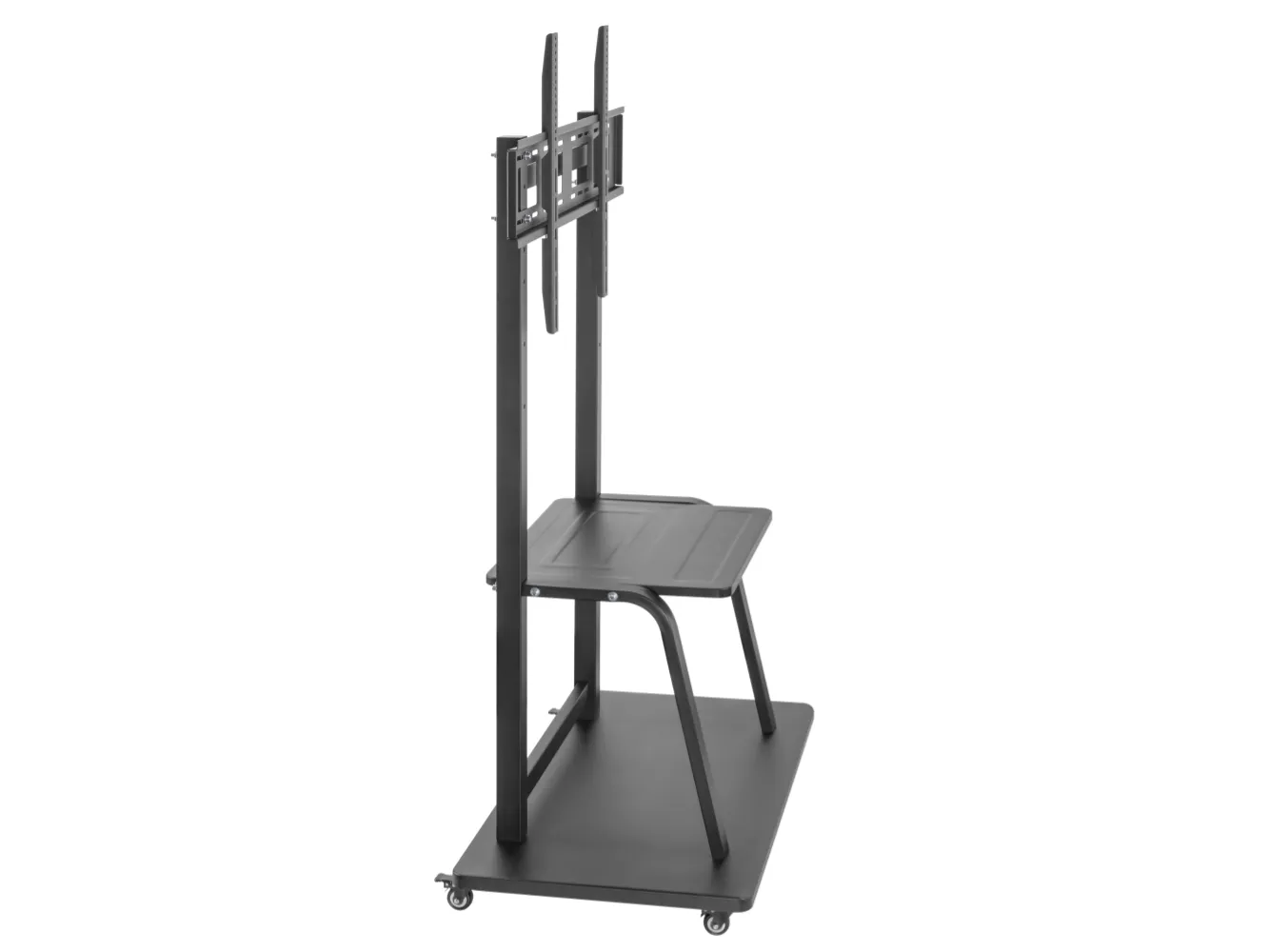 Gembird TVS-100F-01 - Vogn med hjul - for Tv - stål - sort - skærmstørrelse: 37