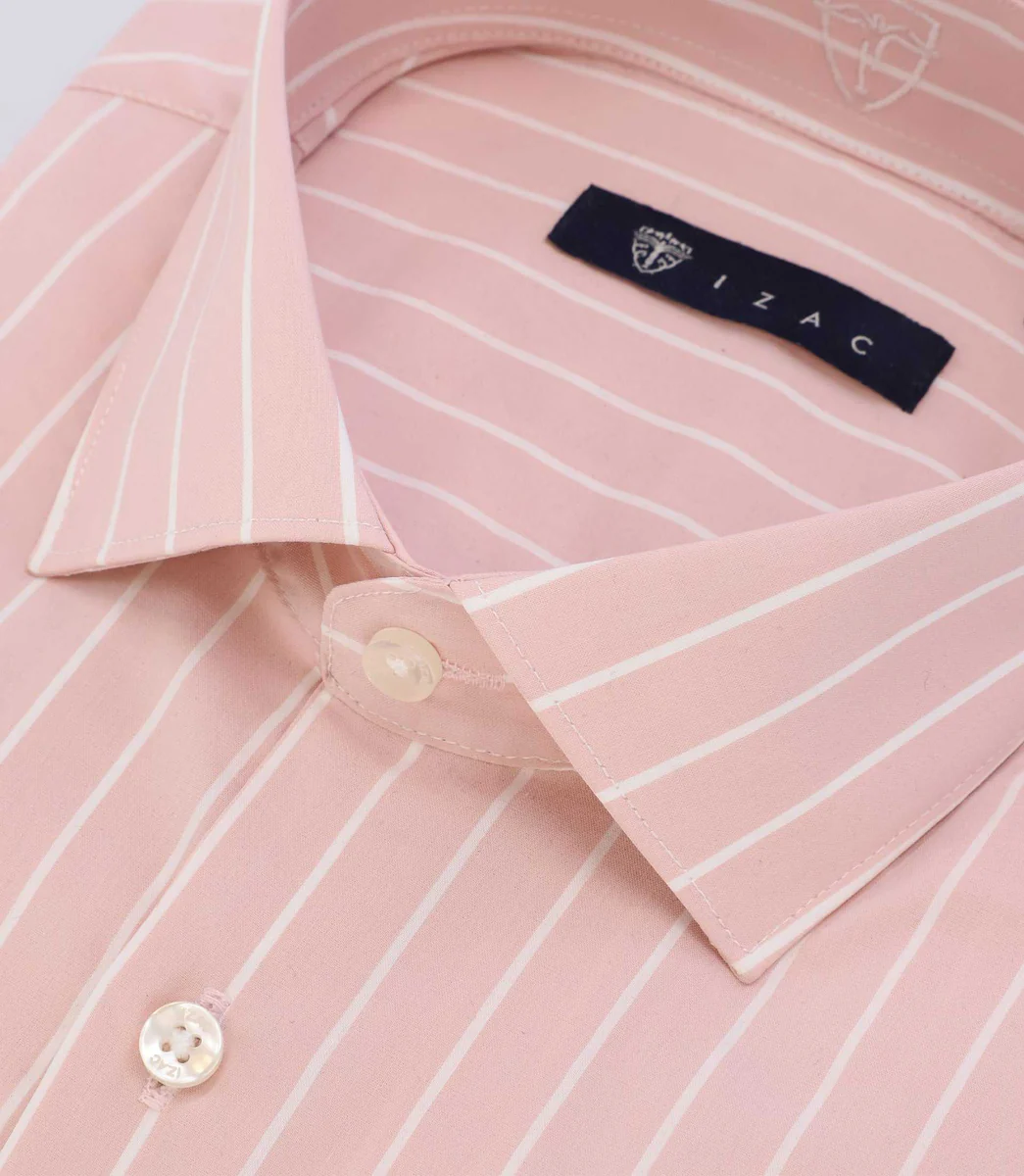Chemise à rayures rose