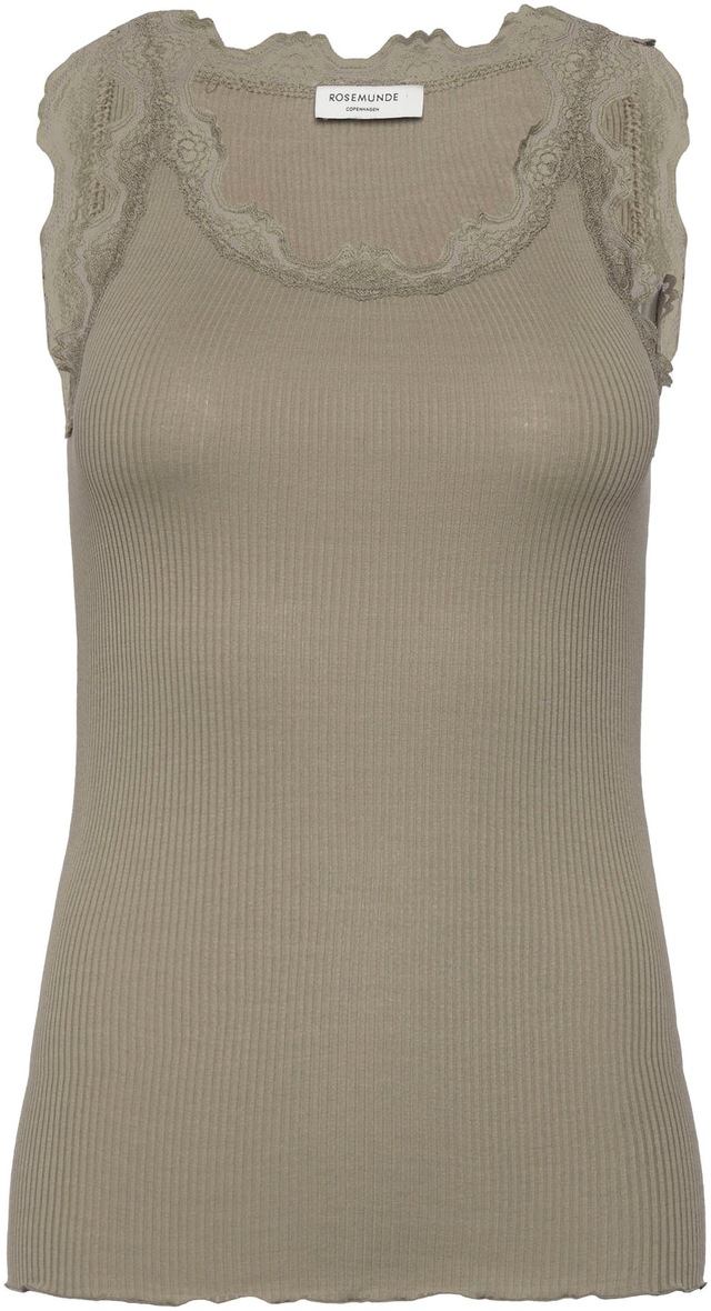 rosemunde Tanktop »Babette Silk Top« Vintage-Spitzenbesatz, breite Träger, feminin, bequem, Seidenmix