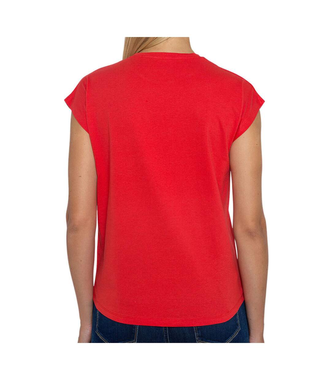 T-shirt Rouge Femme Pepe Jeans Bloom