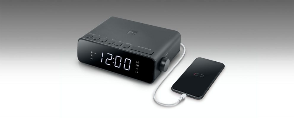 Muse M-175 WI radio Klok Zwart