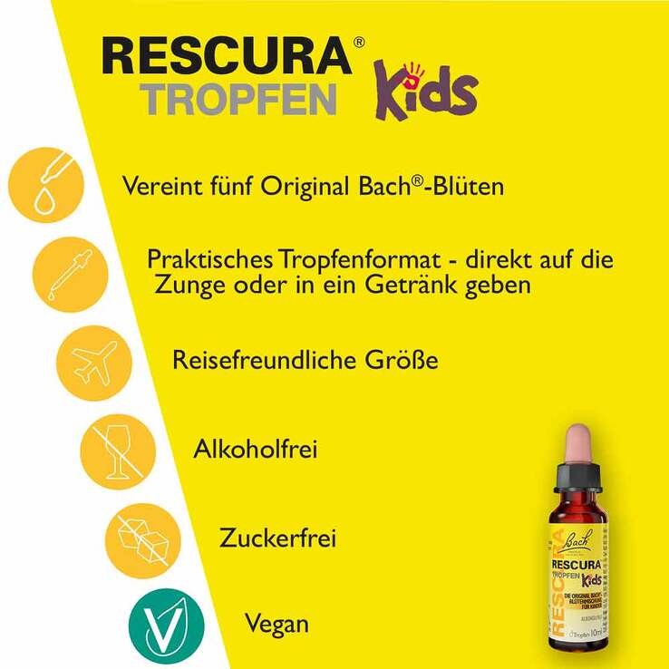 Bachblüten Original Rescura Kids Tropfen alkoholfrei, 10 ml