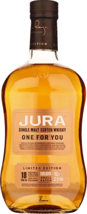 JURA 18 YEARS ONE FOR YOU 70CL