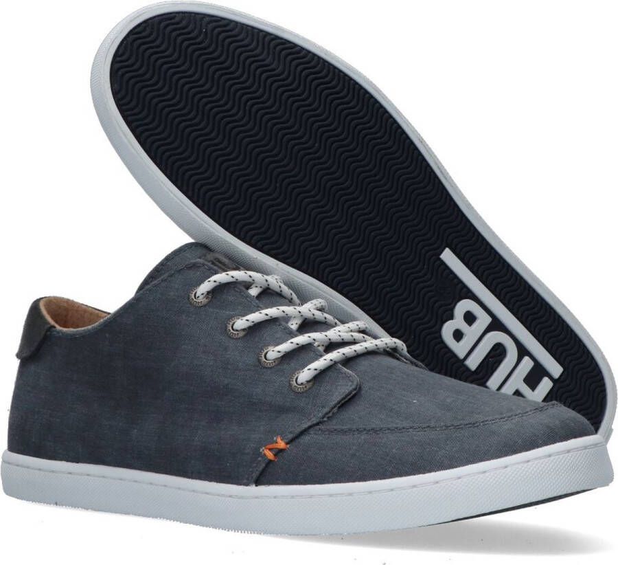Hub Boss Casual schoen veter Heren Navy White Canvas