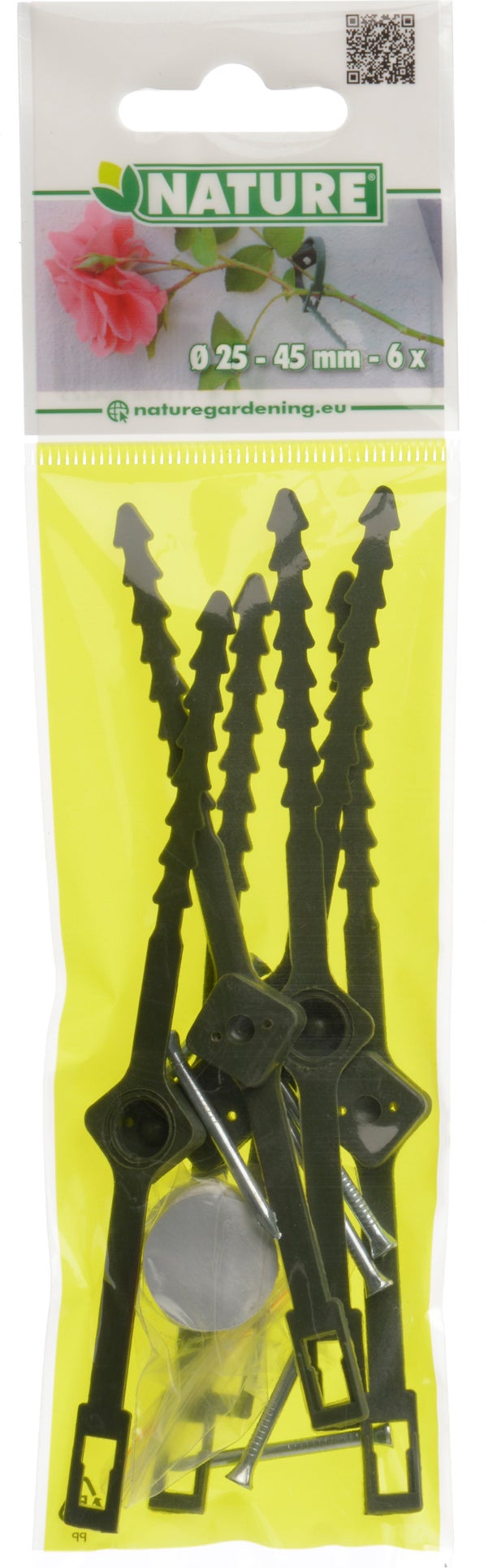 Nature klimplantgeleiders met rattenstaartsluiting D 25-45mm 6 stuks