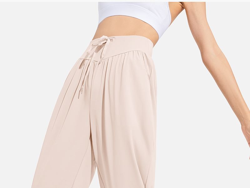 Bolgivy - Effen baggy joggingbroek met trekkoord in de taille