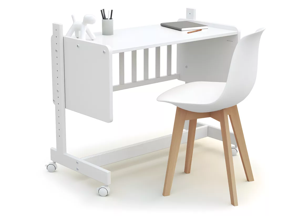 Berceau cododo évolutif en bois CONFORT Blanc 40 x 80 cm