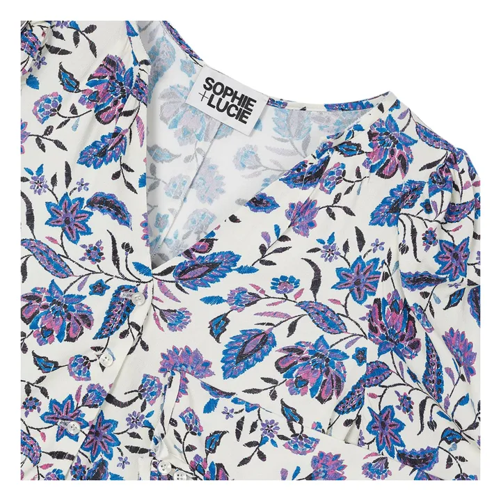 Sophie + Lucie Chemisier Fleuri | Bleu