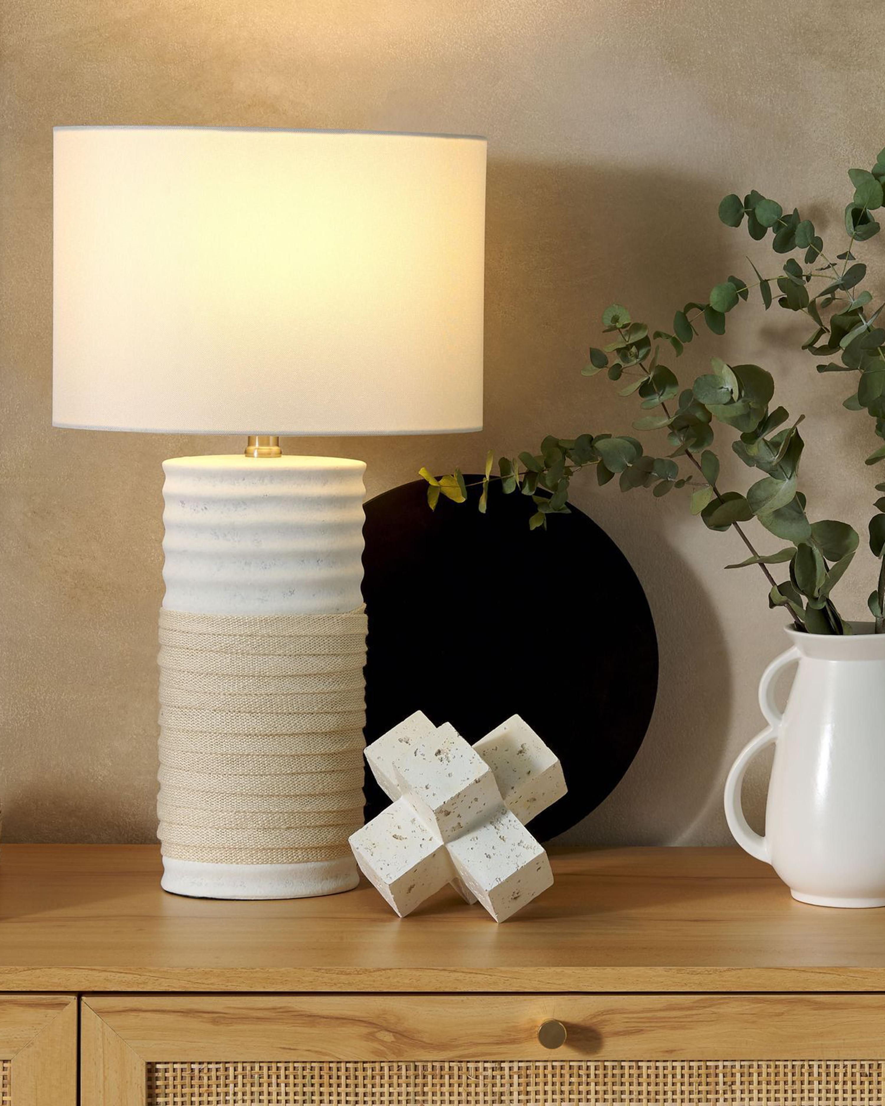 Tafellamp NAVIA Porselein Lichtbeige