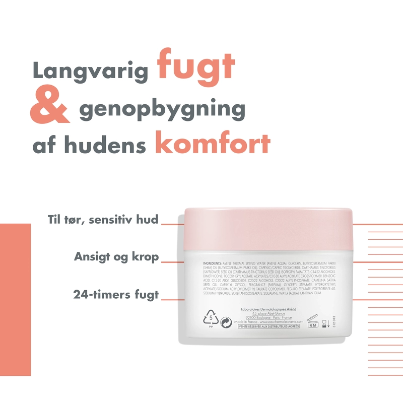Avène BODY Moisturizing Melt-In Balm 250 ml