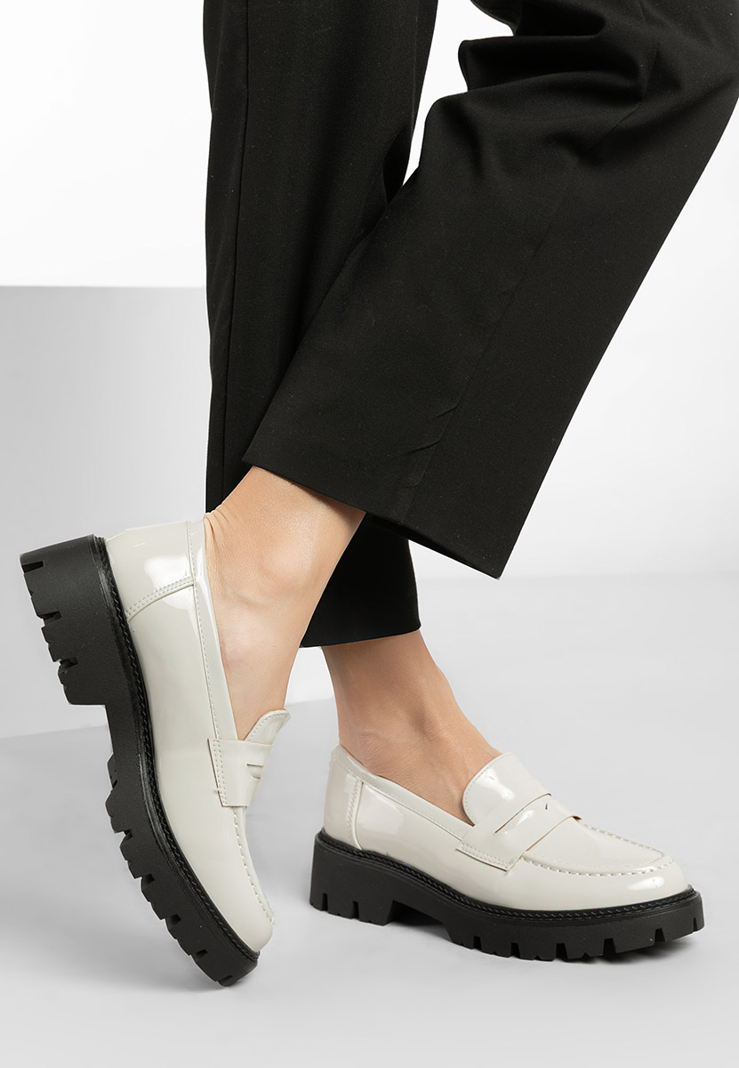 Mocassins à semelle épaisse beige Zampa ne