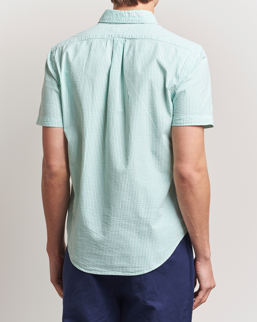 Polo Ralph Lauren Seersucker Short Sleeve Striped Shirt Green/White