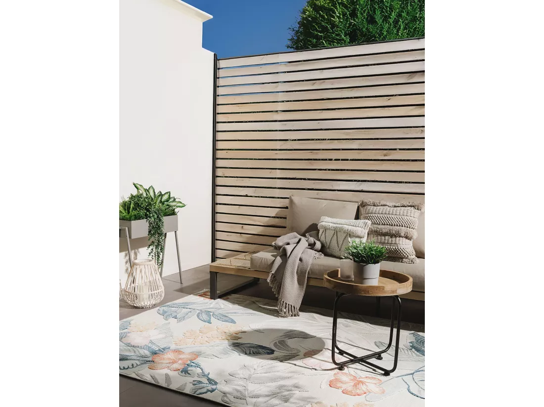 Tapis d'extérieur & intérieur Flora Multicouleur 200x300 cm