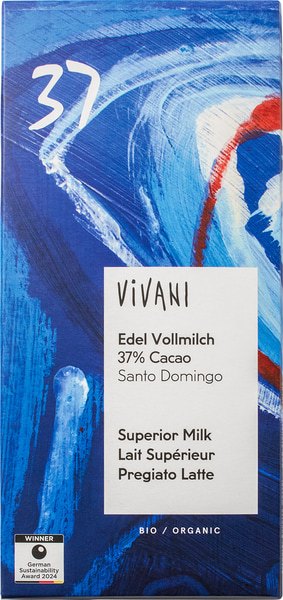 Vivani Chocolate Bar Superior Milk 37% Cacao (80 gr)